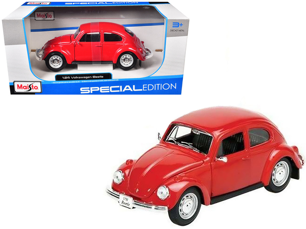 Rapid Vehicles 1973 Volkswagen Beetle Red 1/24 Diecast Model Car by Maisto  free shipping USA
