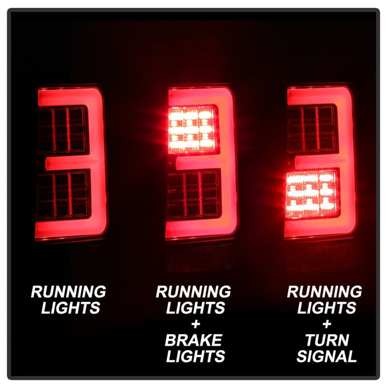 Spyder Jeep Grand Cherokee 05-06 Version 2 Light Bar LED Tail Lights - Black 5085788