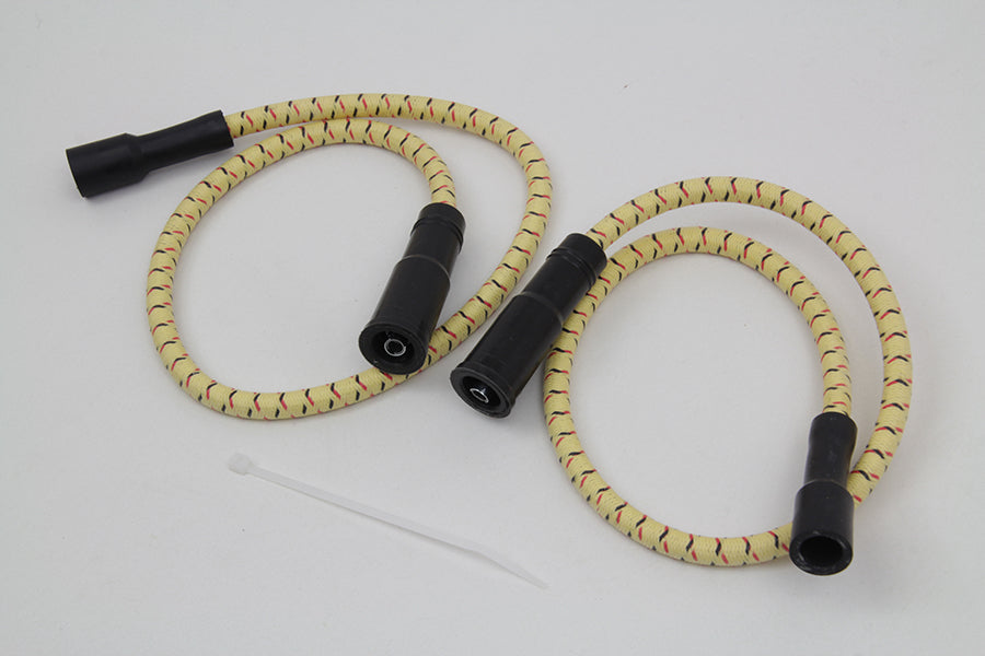 Sumax Yellow with Black & Red Tracer 7mm Spark Plug Wire Set - C20434