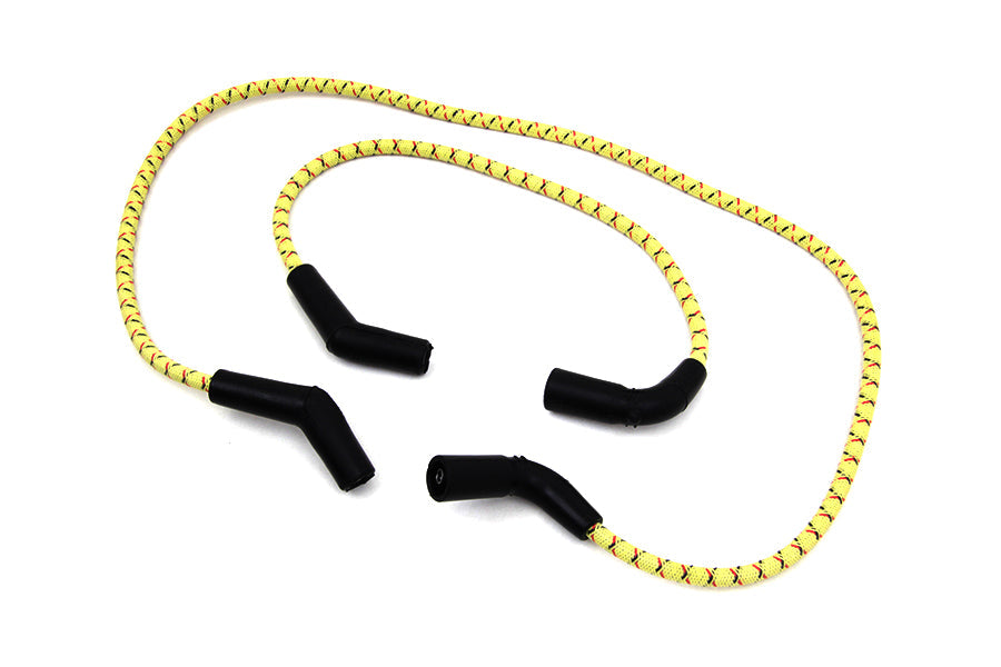 Sumax Yellow with Black & Red Tracer 7mm Spark Plug Wire Set - C20436