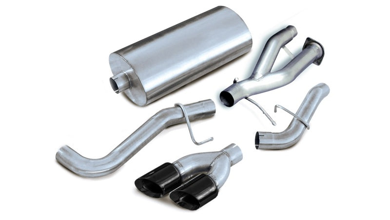 Corsa 02-06 Cadillac Escalade 6.0L V8 3in Cat-Back Single Side w Twin 4in Black Pro-Series Tips 14222BLK