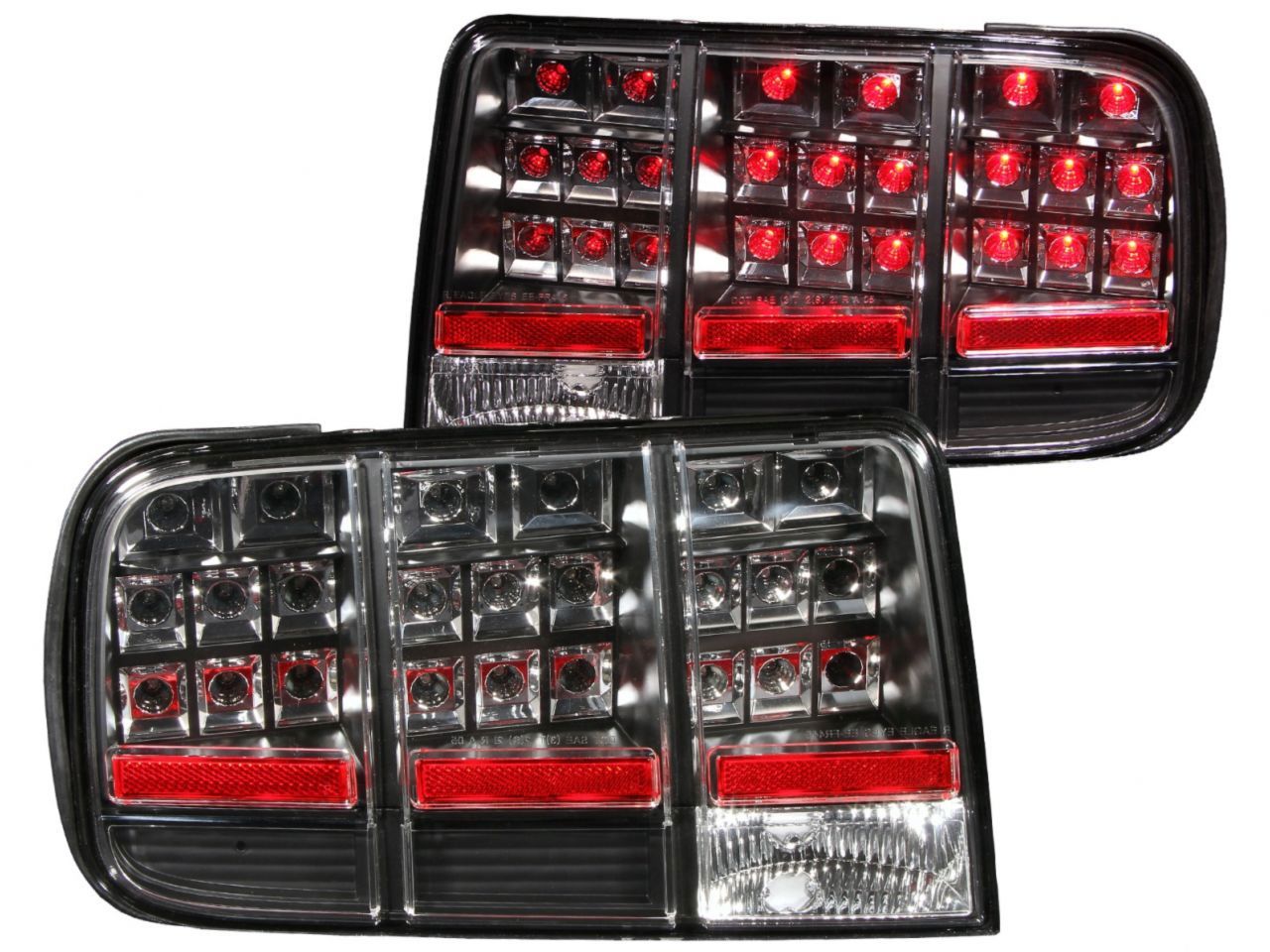 Anzo 2005-2009 Ford Mustang LED Tail lights Black