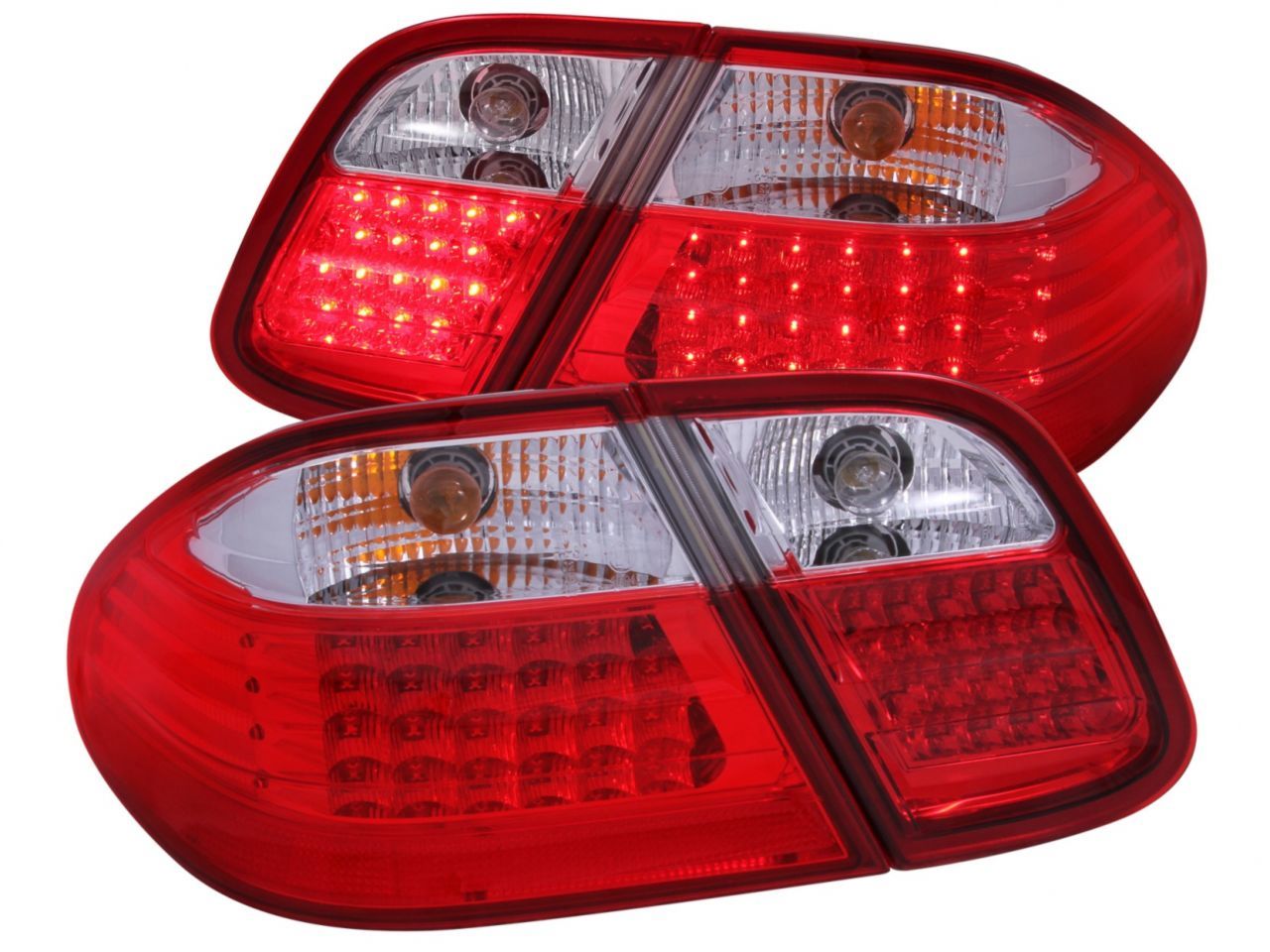 Anzo 1998-2003 Mercedes Benz Clk 320 W208 LED Tail lights Red/Clear