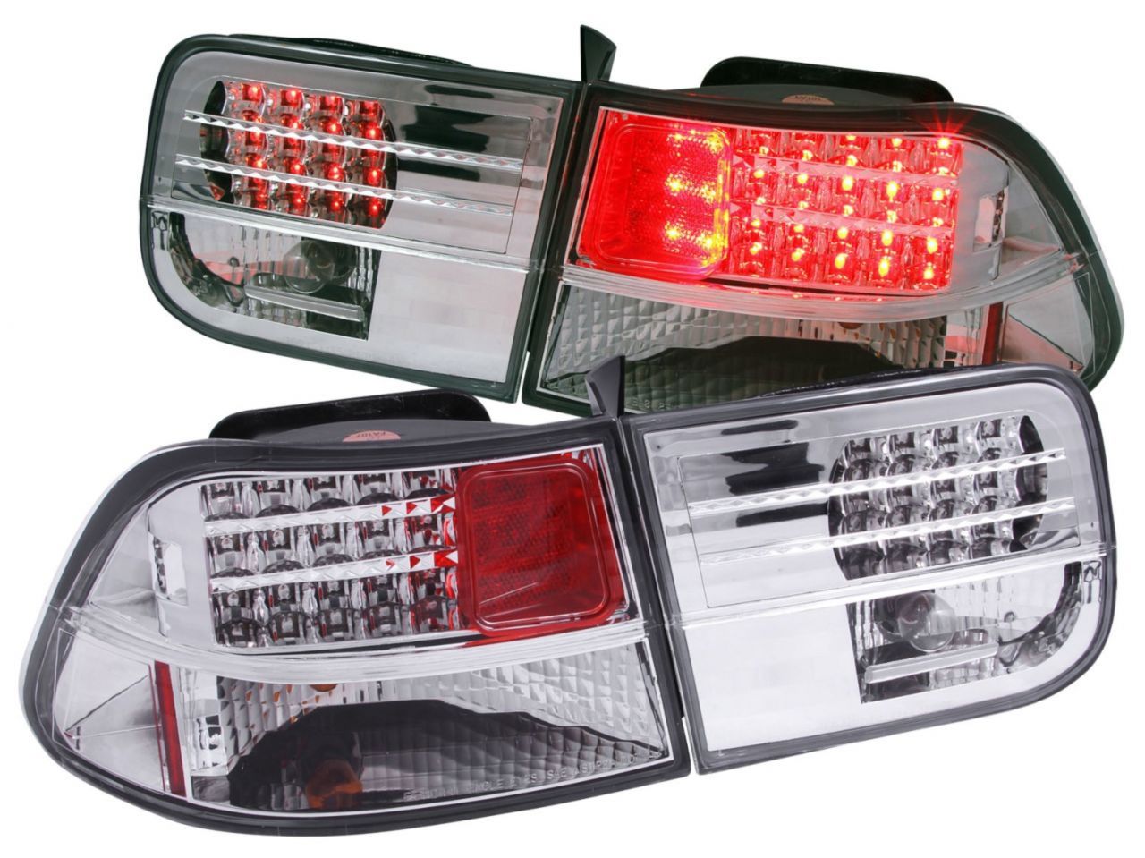 Anzo 1996-2000 Honda Civic LED Tail lights Chrome G3