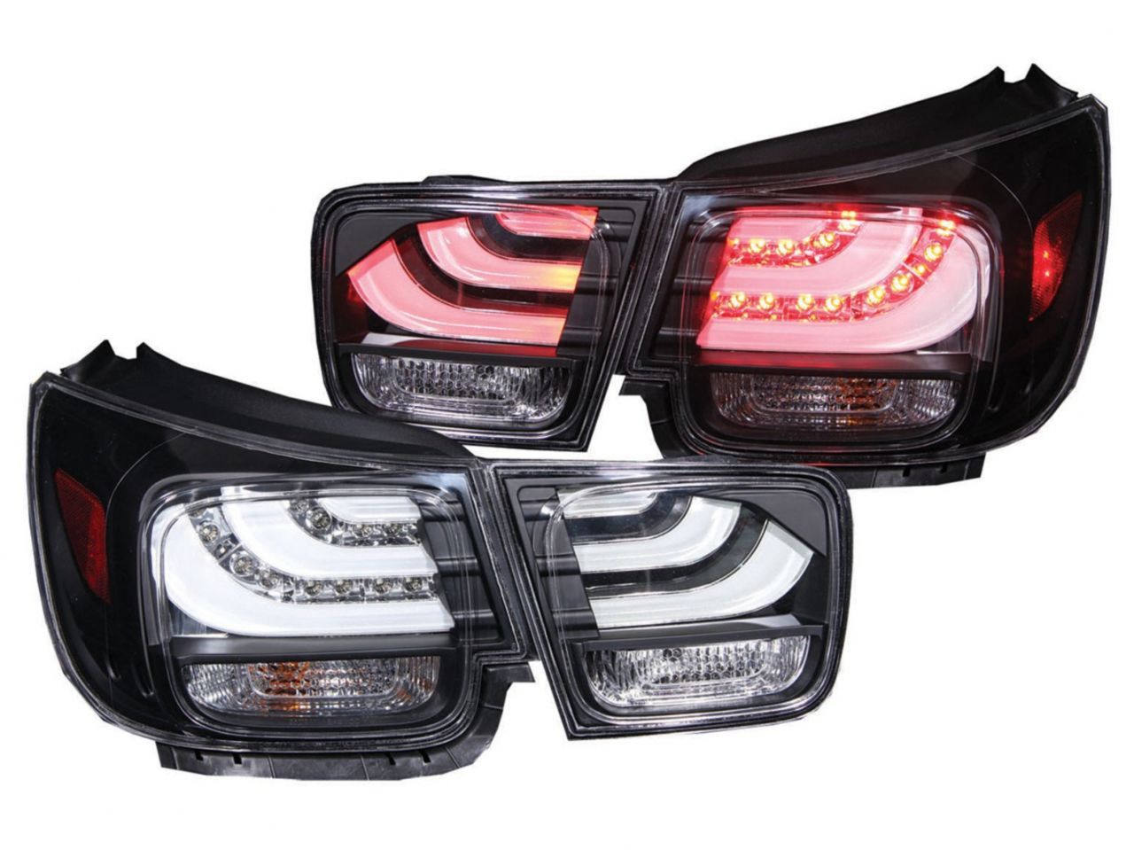 Anzo 2013-2015 Chevrolet Malibu LED Taillights Black 4pc