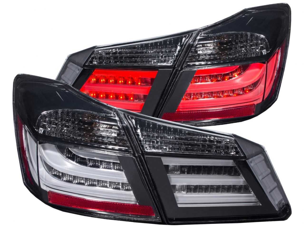 Anzo 2013-2015 Honda Accord LED Tail lights Smoke 4pc