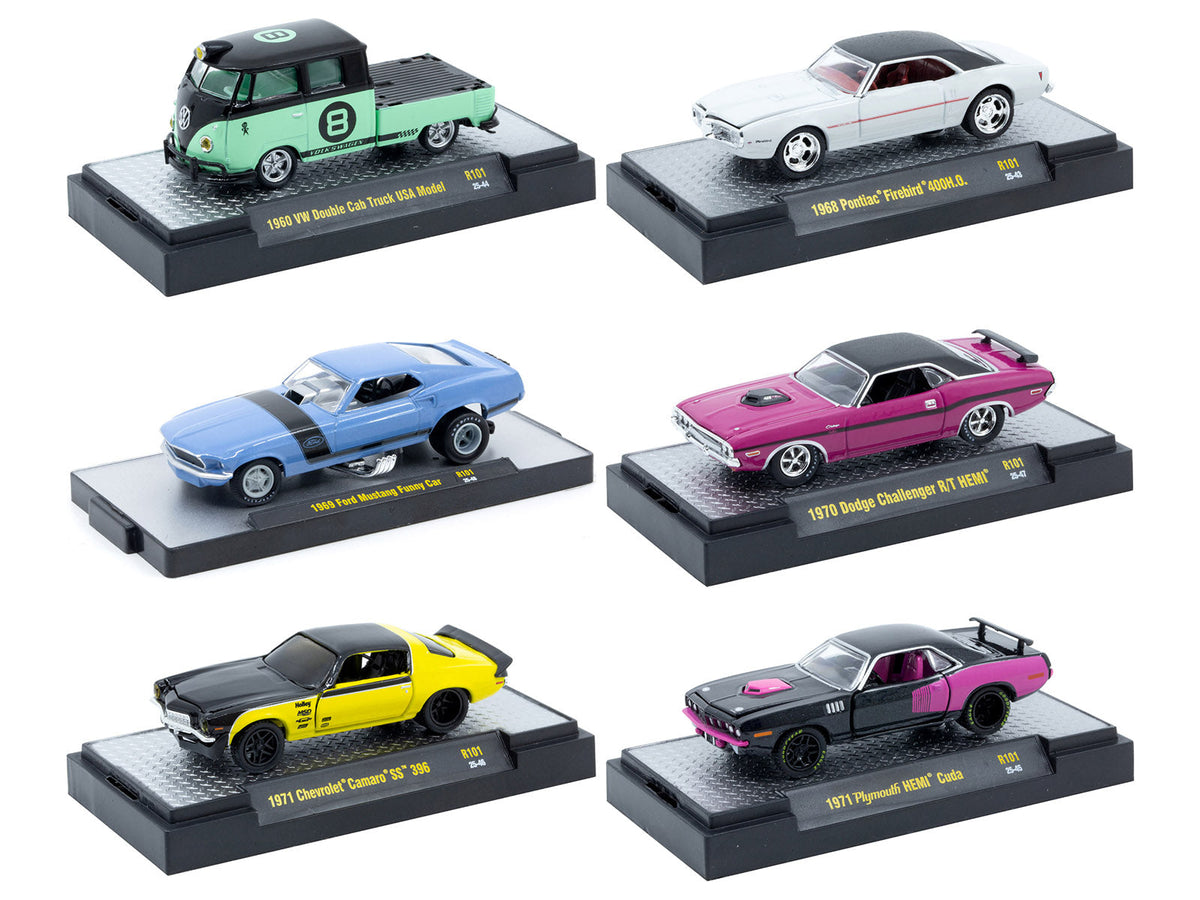 Rapid Vehicles "Auto-Thentics" 6 piece Set Release 101 IN DISPLAY CASES Limited Edition 1/64...