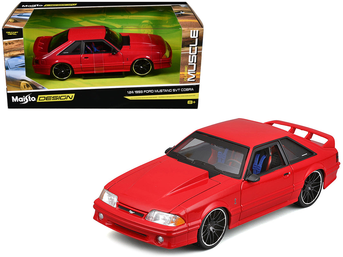 Rapid Vehicles 1993 Ford Mustang SVT Cobra Red "Classic Muscle" "Maisto Design" Series 1/24...