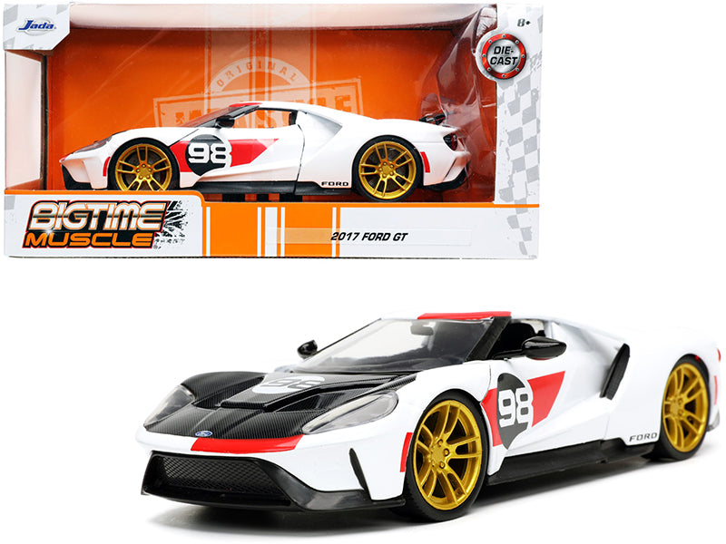Rapid Vehicles 2021 Ford Gt #98 White "Heritage Edition" "Bigtime Muscle" Series 1/24 Diecast...