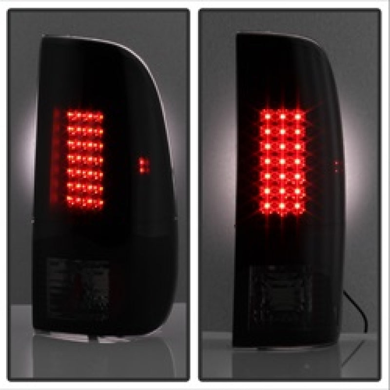 FR SPORT Spyder Ford F150 side 97-03/F250 Super Duty 99-07 LED Tail Lights Blk Smke...