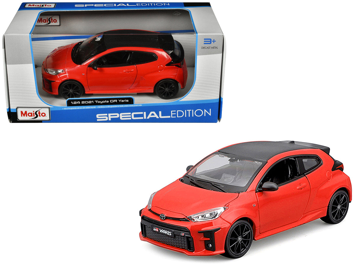 Rapid Vehicles 2021 Toyota GR Yaris Red with Carbon Top "Special Edition" Series 1/24 Diecast...