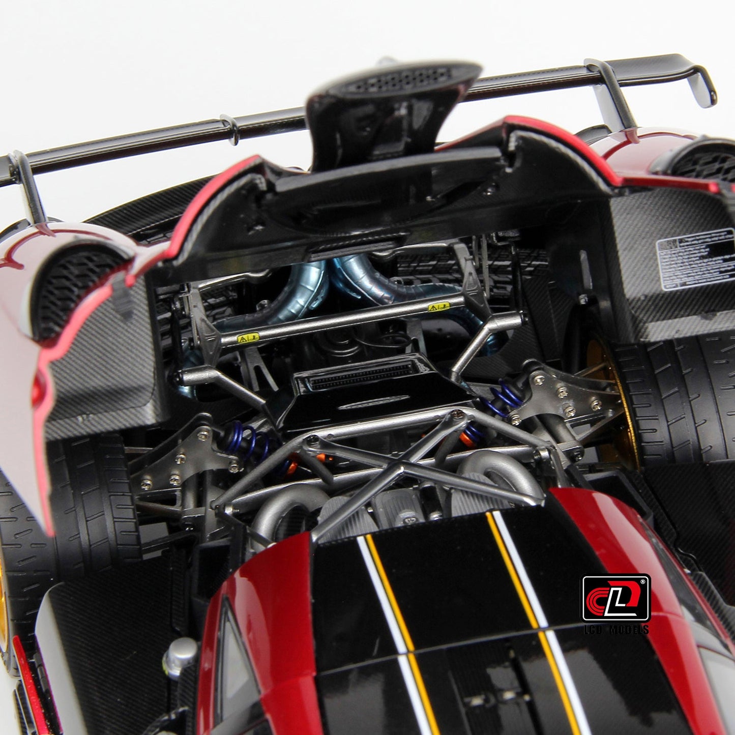 LCD 2020 Pagani Imola Red w/ Gold Wheels 1:18