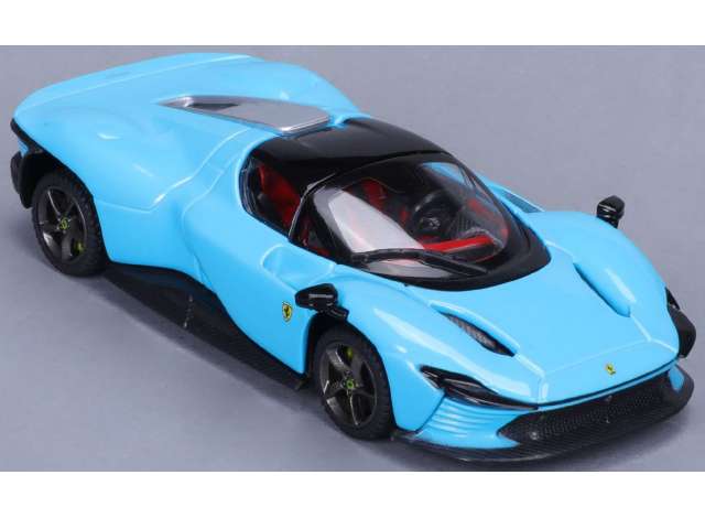 STM Diecast Bburago Signature Series Ferrari Daytona (W/ DISPLAY INCLUDED) SP3 Blue w/ Black...