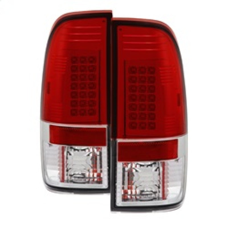 FR SPORT Spyder Ford F150 side 97-03/F250/350 Duty 99-07 LED Tail Lights Red Clear...