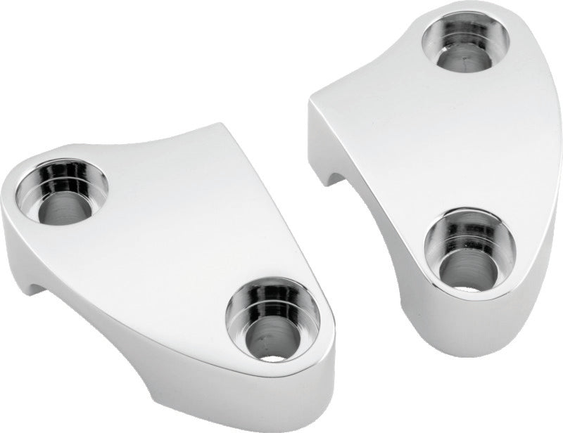 Bikers Choice 1974-2011 Chrome Smooth Riser Clamps Pr 482499