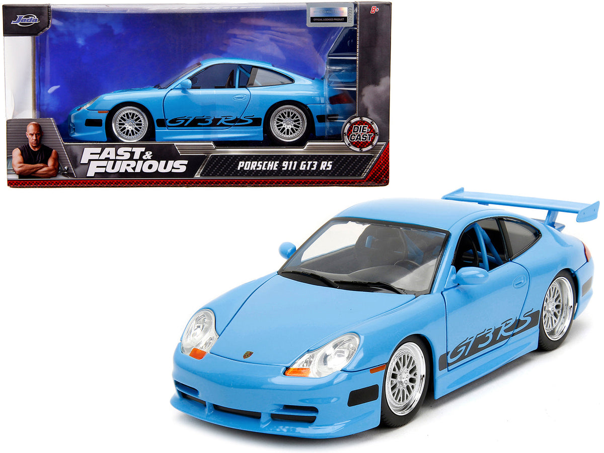 Rapid Vehicles Porsche 911 GT3 RS Light Blue with Black Accents "Fast & Furious" Movie 1/24...