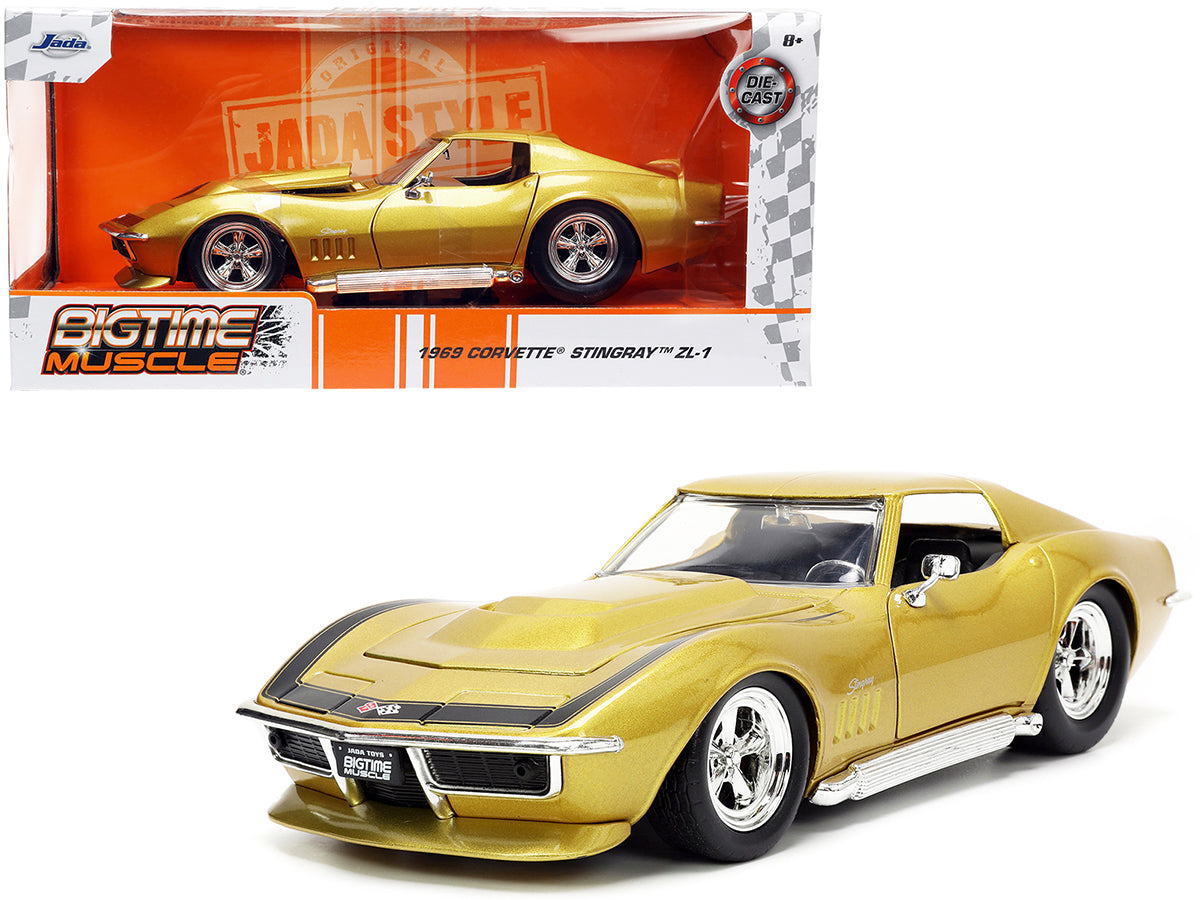 Rapid Vehicles 1969 Chevrolet Corvette Stingray ZL-1 Gold Metallic with Black Stripe "Bigtime...