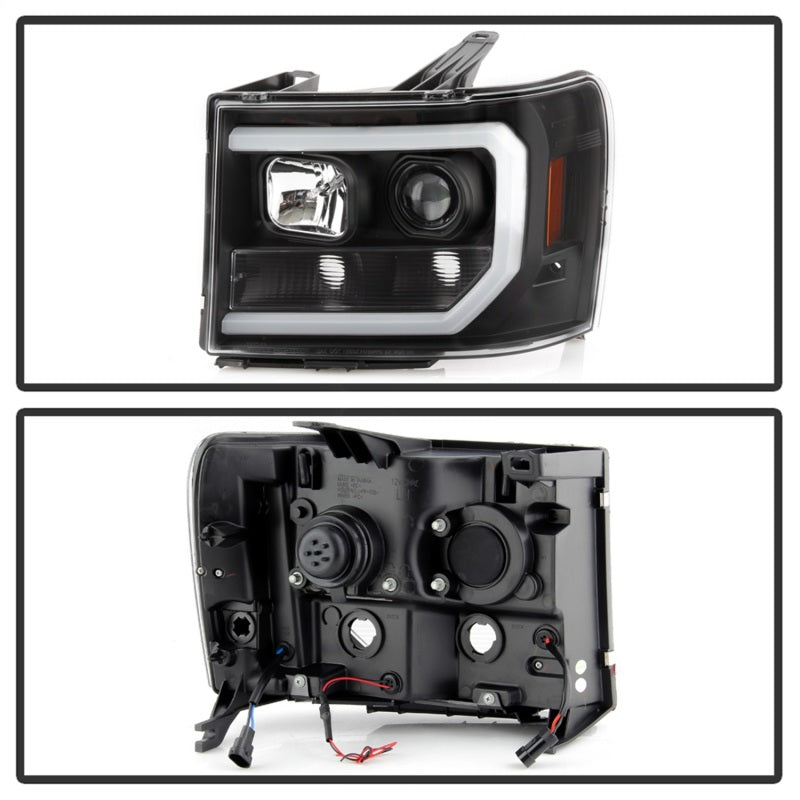FR SPORT Spyder GMC Sierra 1500/2500/3500 07-13 Denali 08-13 LED Headlights Blk...