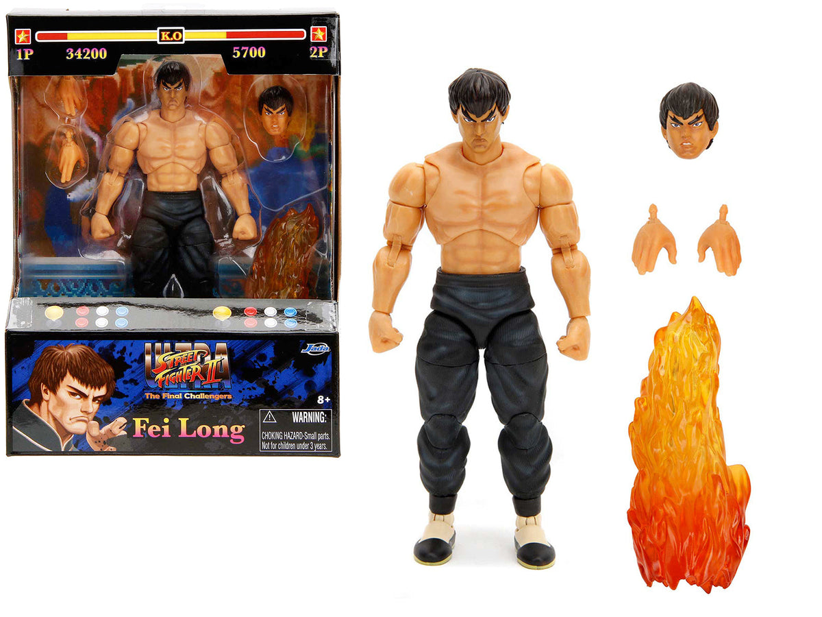 Rapid Vehicles Fei Long 6" Moveable Figure with Accessories and Alternate Head and Hands "Ultra...