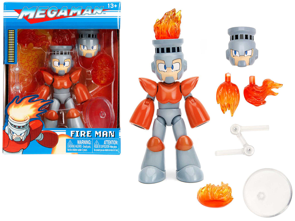 Rapid Vehicles Fire Man 5.5" Moveable Figure with Accessories and Alternate Head and Hands "Mega...