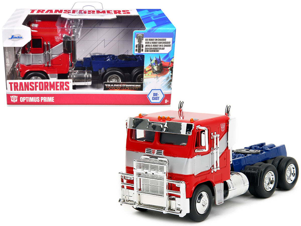 Rapid Vehicles Optimus Prime Tractor Truck Red and Blue with Silver Stripes "Transformers: Rise...
