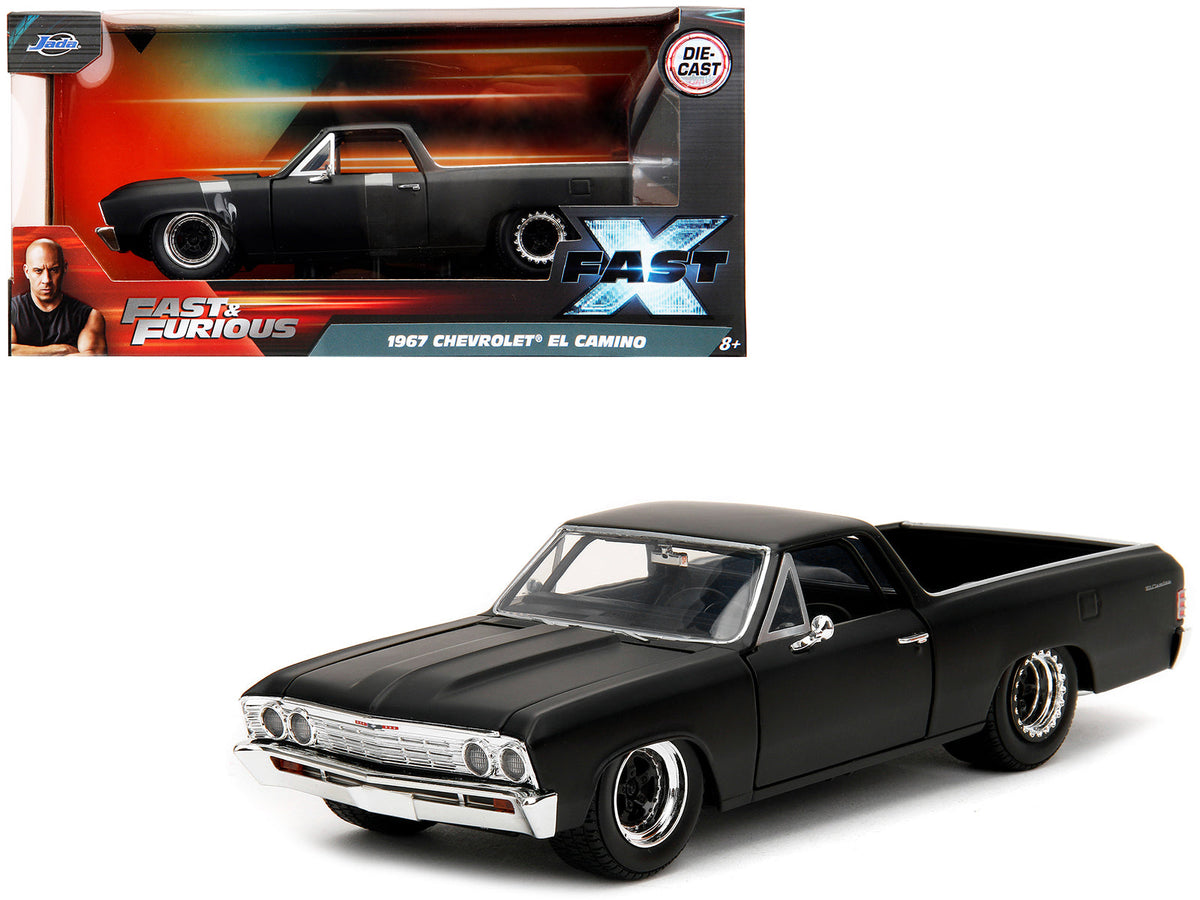 Rapid Vehicles 1967 Chevrolet El Camino Matt Black "Fast & Furious" Series 1/24 Diecast Model Car...