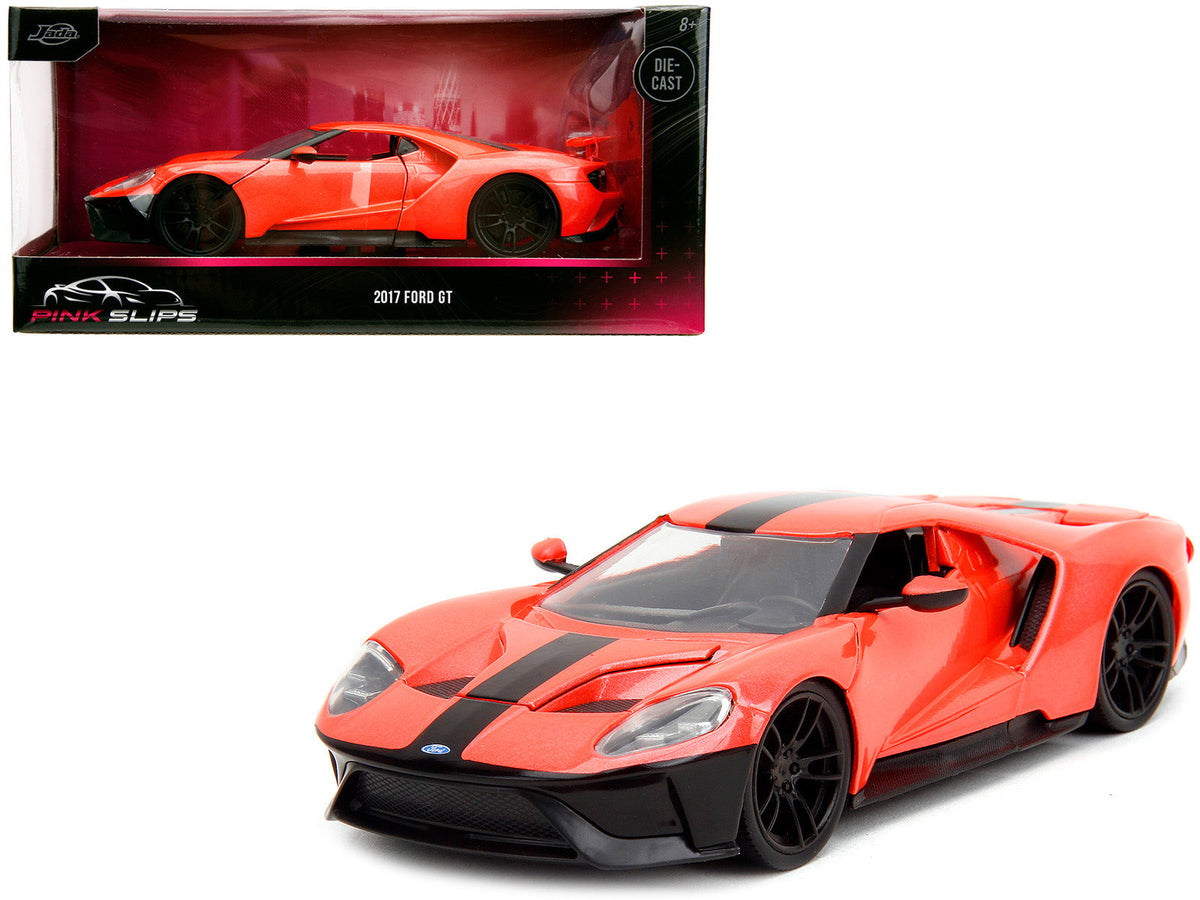 Rapid Vehicles 2017 Ford GT Light Red Metallic with Black Stripe "Pink Slips" Series 1/24 Diecast...