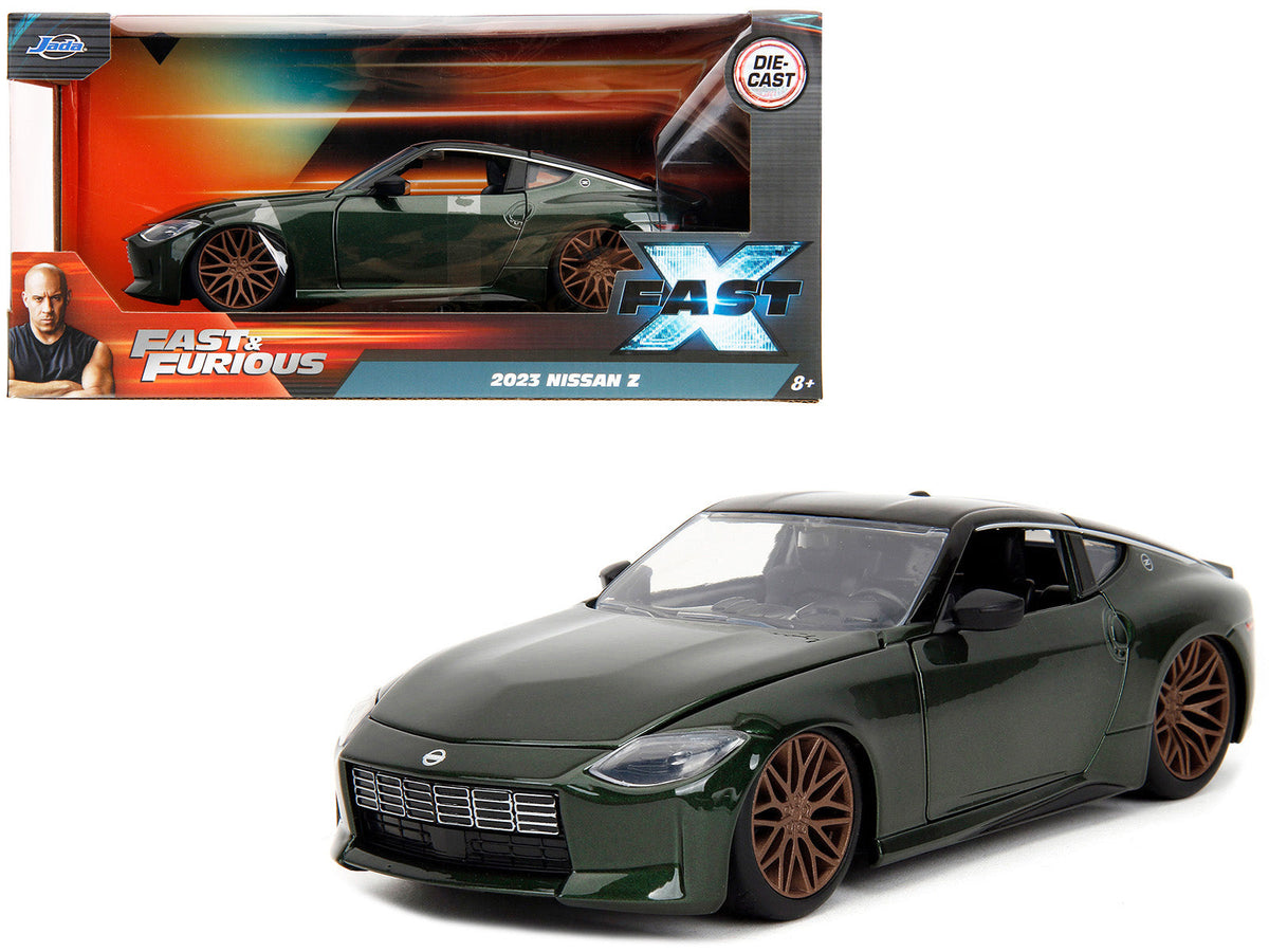 Rapid Vehicles 2023 Nissan Z Dark Green Metallic with Black Top "Fast X" (2023) Movie "Fast &...