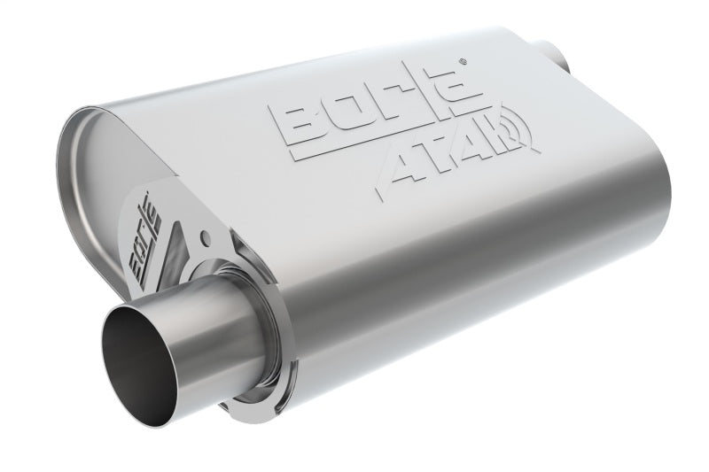 Borla CrateMuffler BB Mopar 383/413/426/440 ATAK 2.5in Offset/Offset 14inx4.35inx9in Oval Muffler 400943