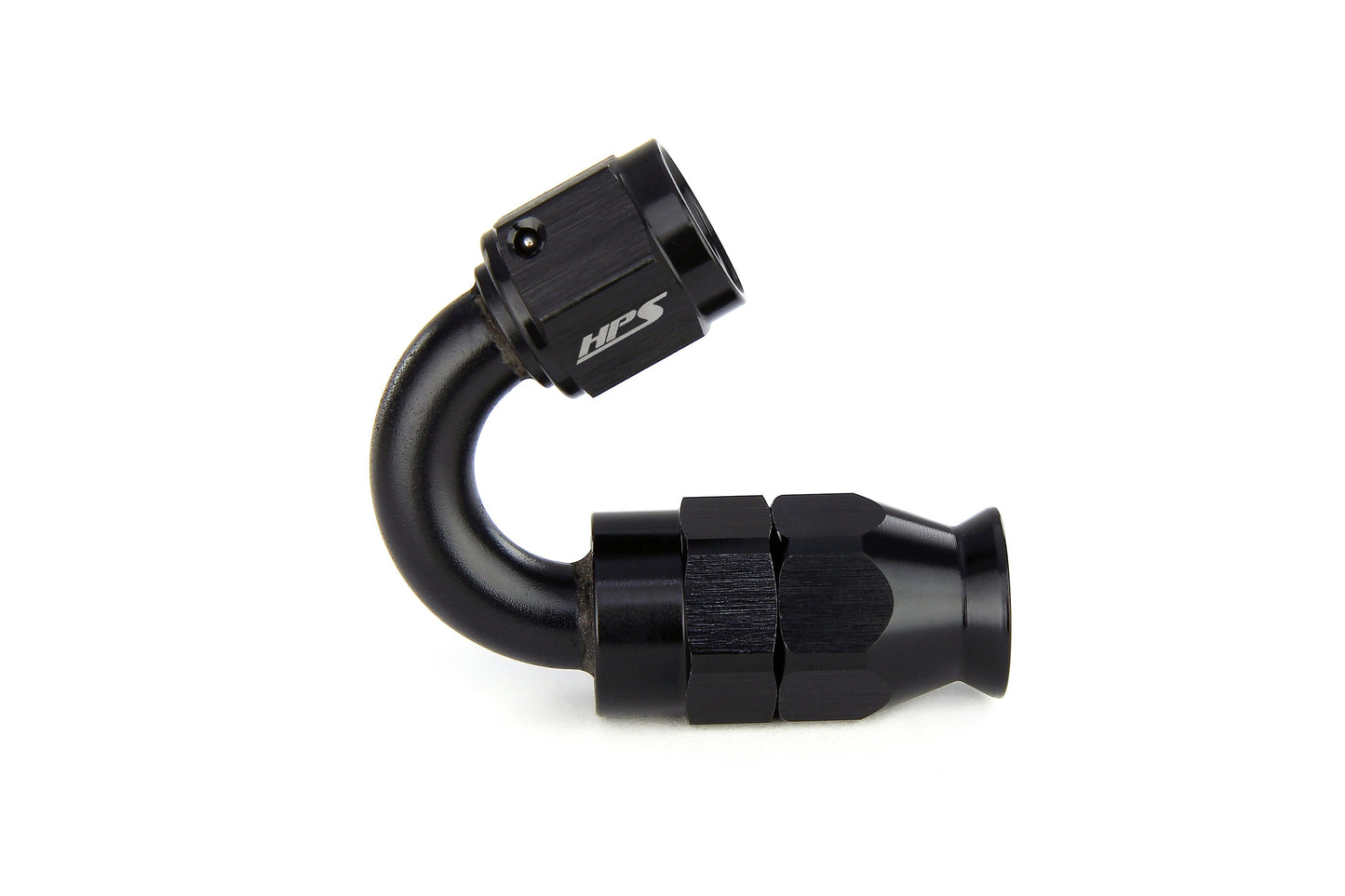 HPS Performance Products Compression Teflon Hose End to AN Female for Stainless Steel Reinforced PTFE Hose, Aluminum, Black