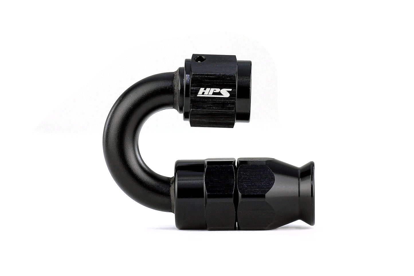 HPS Performance Products Compression Teflon Hose End to AN Female for Stainless Steel Reinforced PTFE Hose, Aluminum, Black