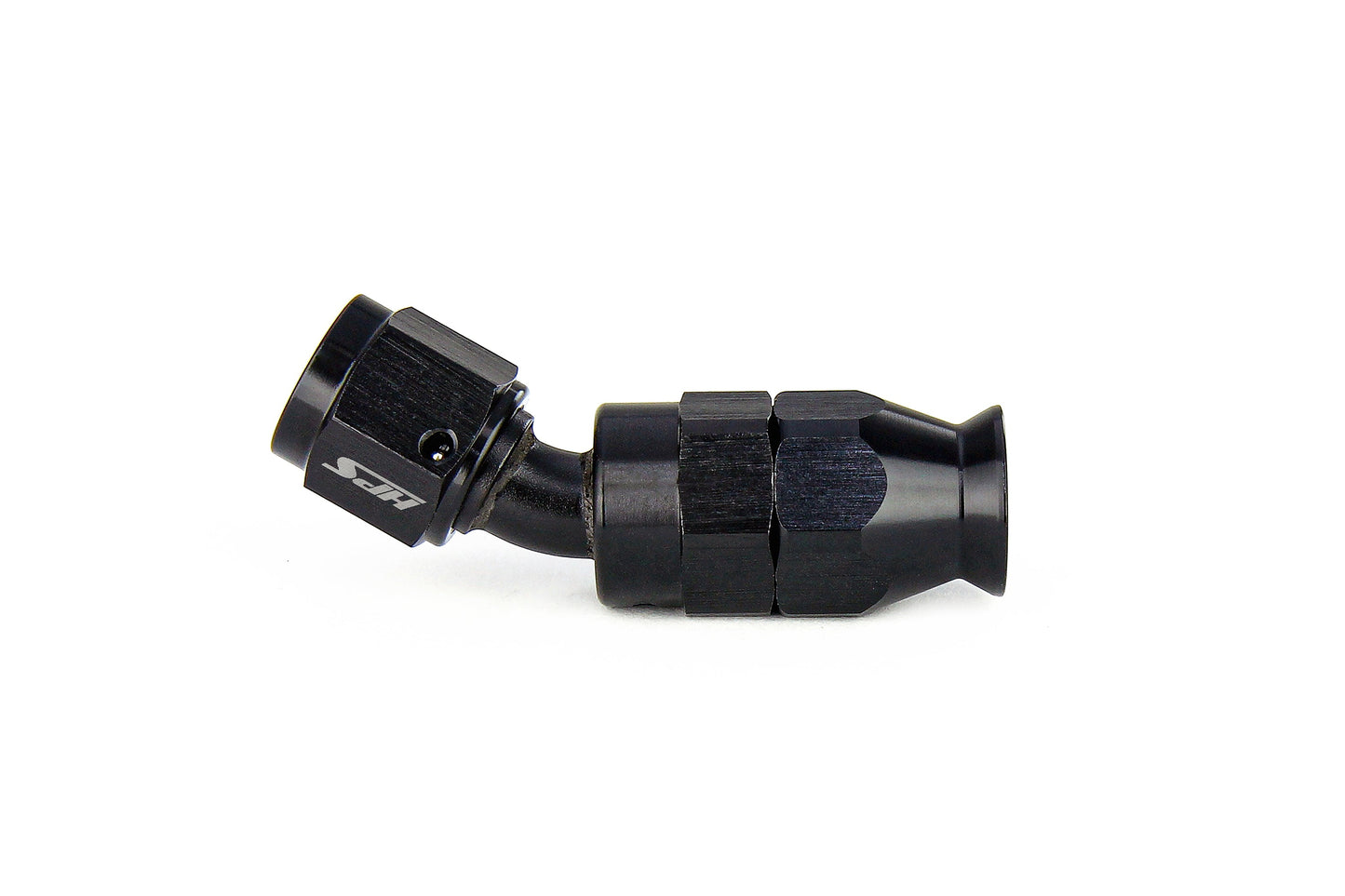 HPS Performance Products Compression Teflon Hose End to AN Female for Stainless Steel Reinforced PTFE Hose, Aluminum, Black