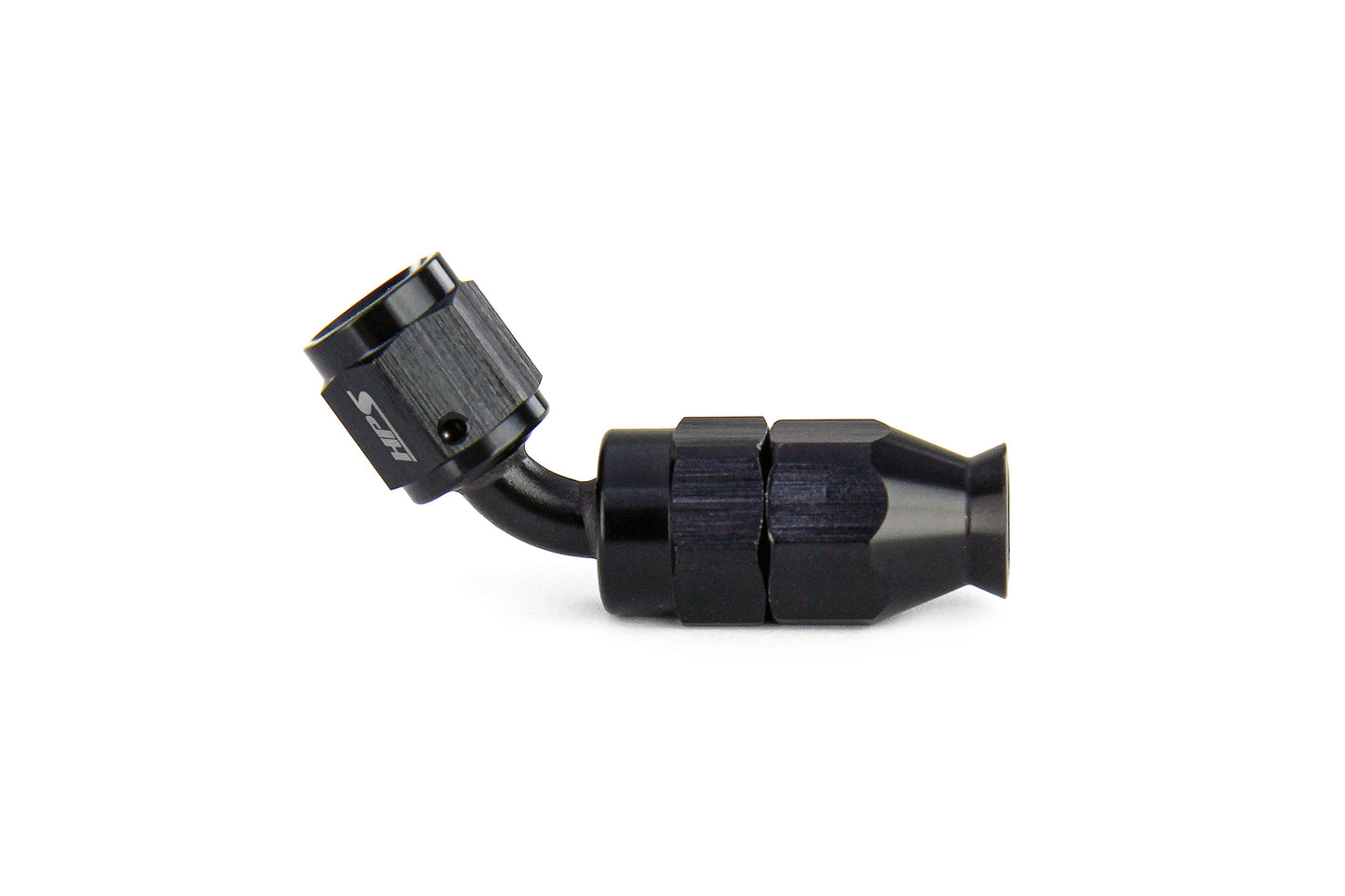 HPS Performance Products Compression Teflon Hose End to AN Female for Stainless Steel Reinforced PTFE Hose, Aluminum, Black