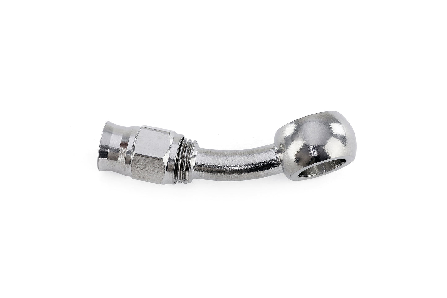 HPS Performance Products Compression Teflon Hose End to AN Female with 10mm Banjo for PTFE Hose, Stainless Steel