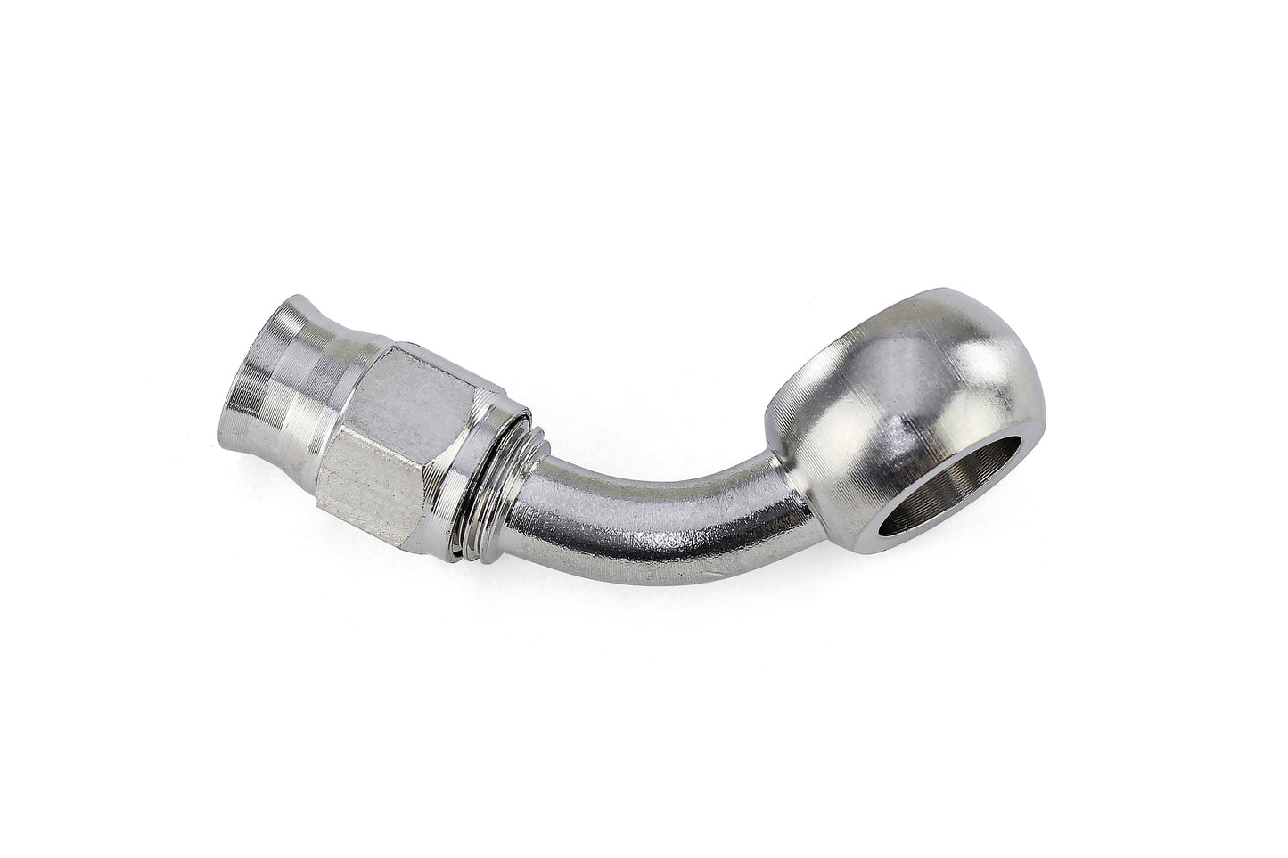 HPS Performance Products Compression Teflon Hose End to AN Female with 10mm Banjo for PTFE Hose, Stainless Steel