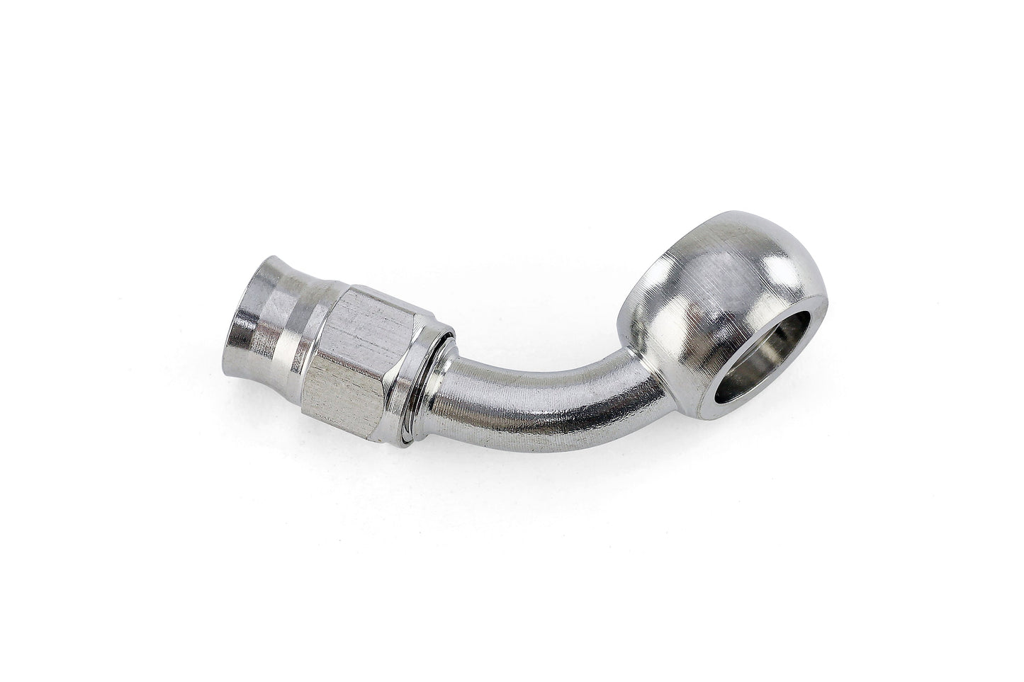 HPS Performance Products Compression Teflon Hose End to AN Female with 10mm Banjo for PTFE Hose, Stainless Steel