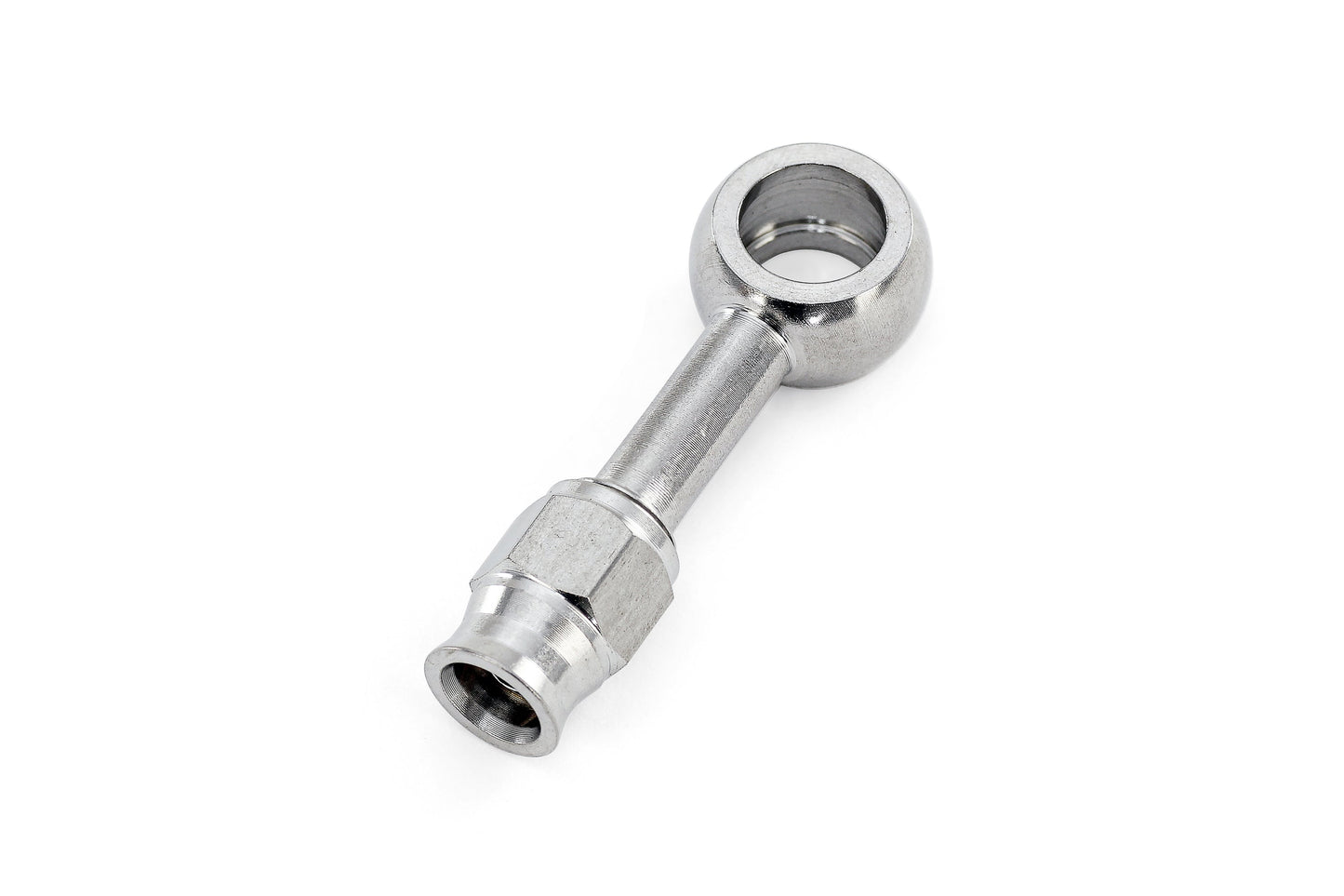 HPS Performance Products Compression Teflon Hose End to AN Female with 10mm Banjo for PTFE Hose, Stainless Steel
