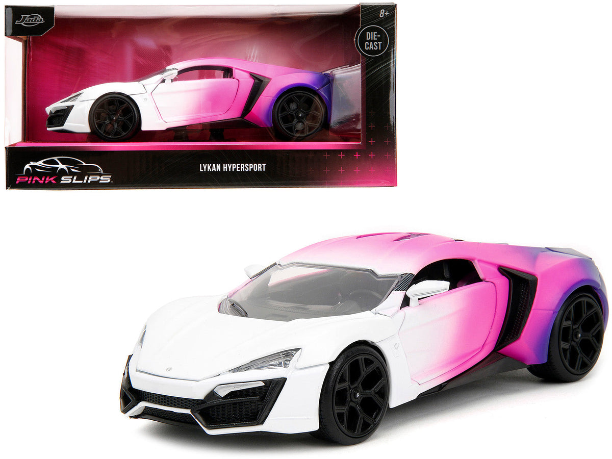 Rapid Vehicles Lykan Hypersport White Pink and Purple Gradient "Pink Slips" Series 1/24 Diecast...