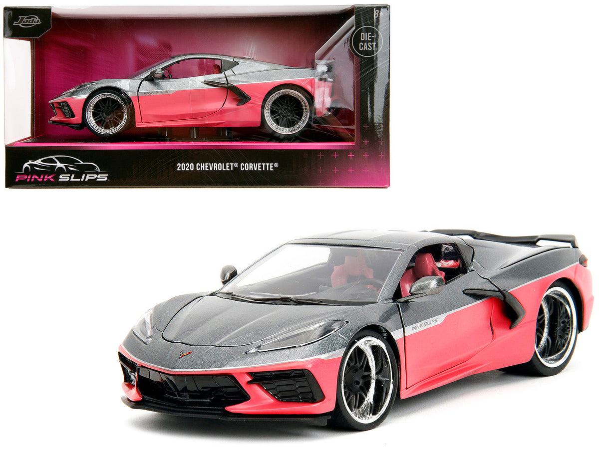 Rapid Vehicles 2020 Chevrolet Corvette Gray Metallic and Pink "Pink Slips" Series 1/24 Diecast...