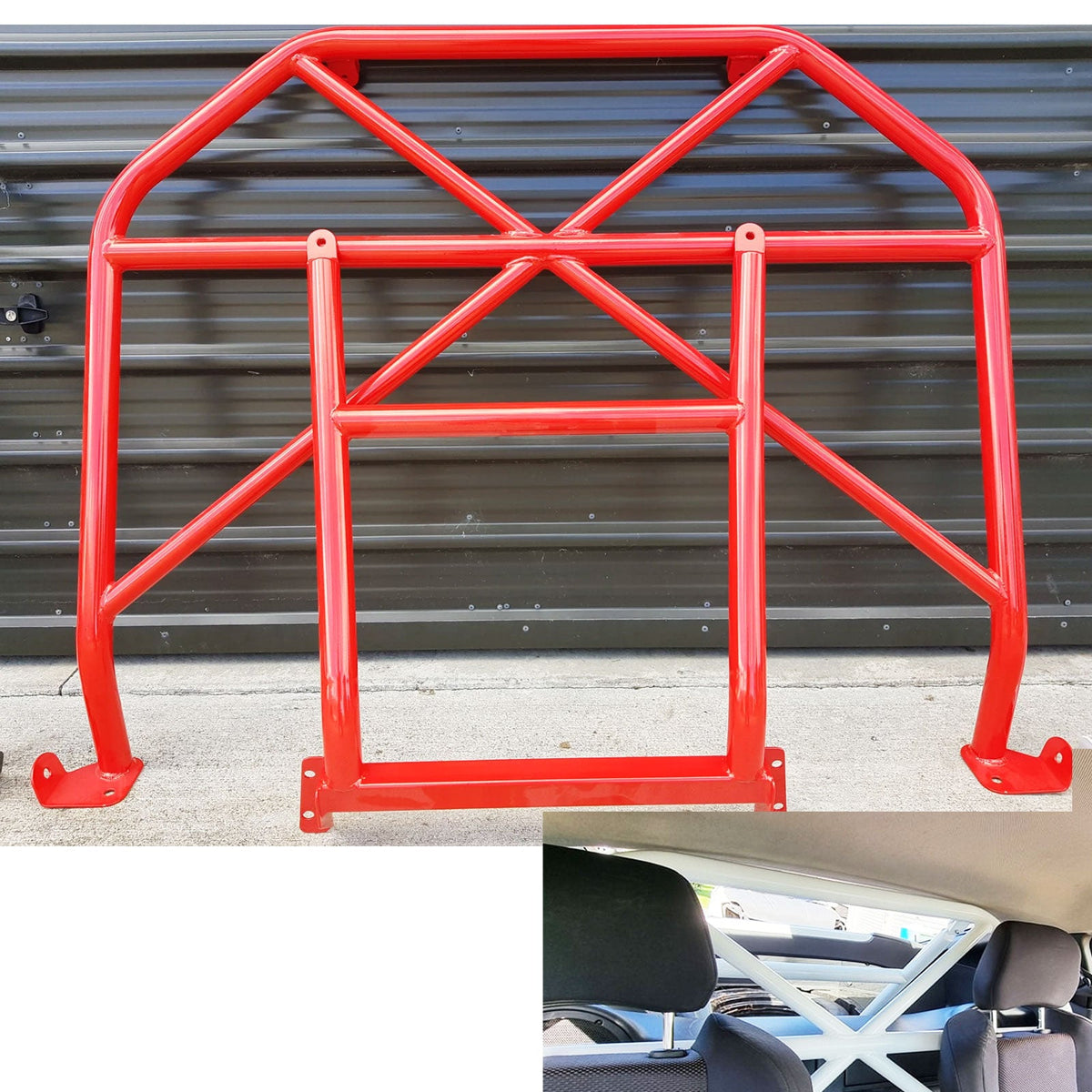 Bull Boost Performance 350z Bolt On 2 Piece Half Steel Roll Cage Harness Bar for Nissan Fairlady...