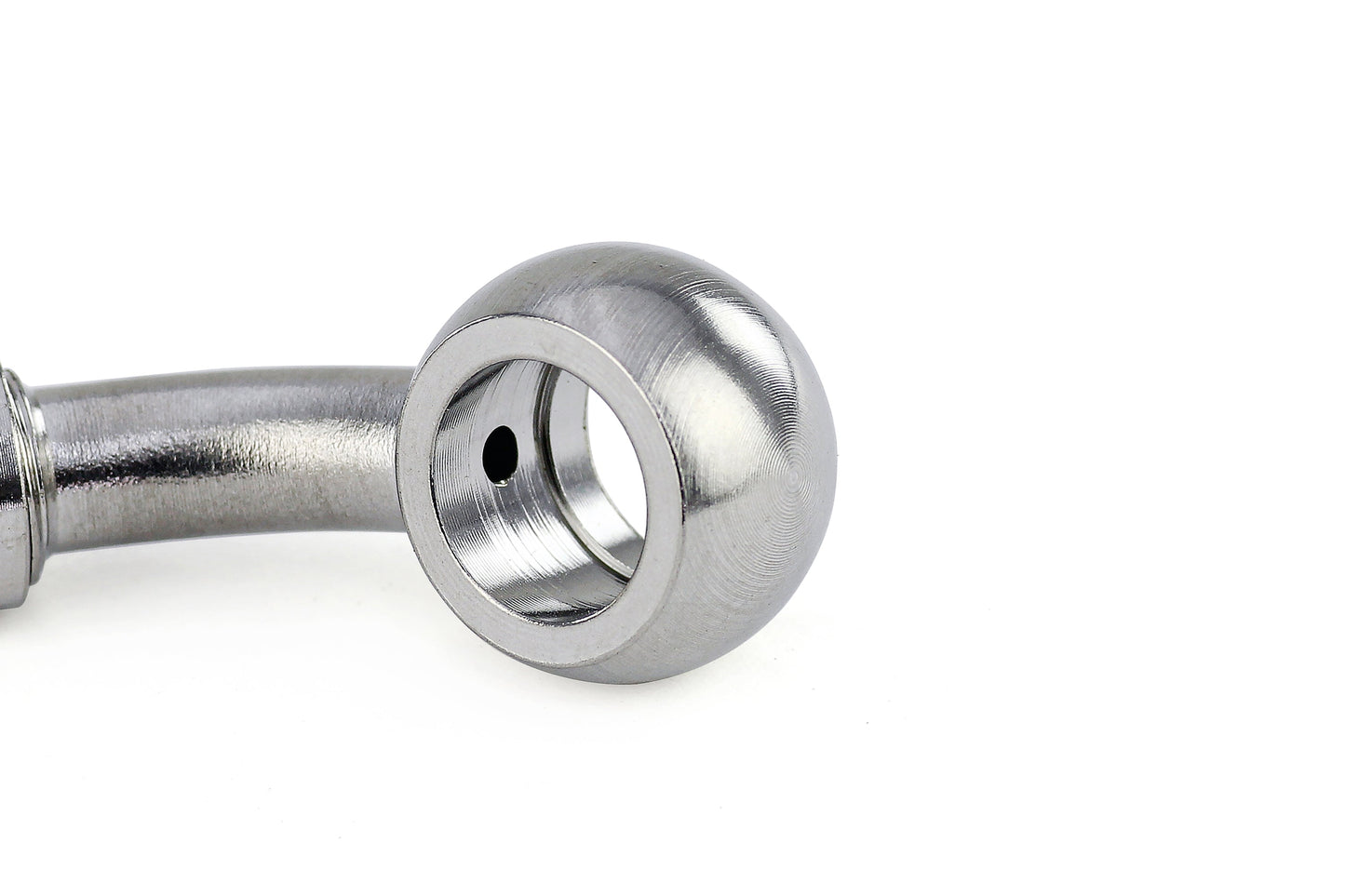 HPS Performance Products Compression Teflon Hose End to AN Female with 10mm Banjo for PTFE Hose, Stainless Steel