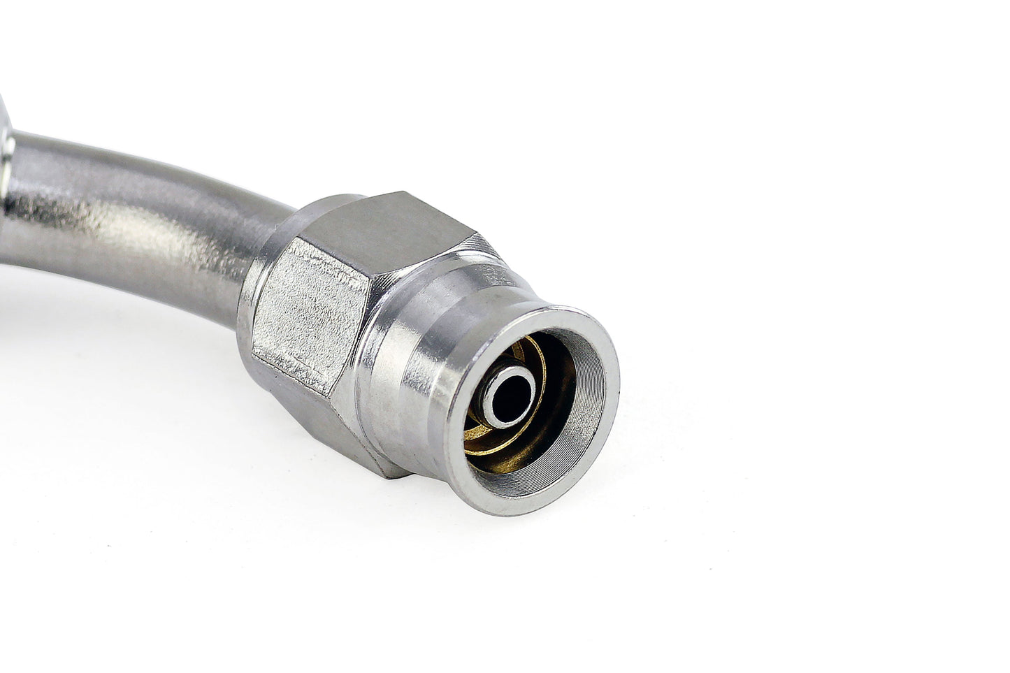 HPS Performance Products Compression Teflon Hose End to AN Female with 10mm Banjo for PTFE Hose, Stainless Steel
