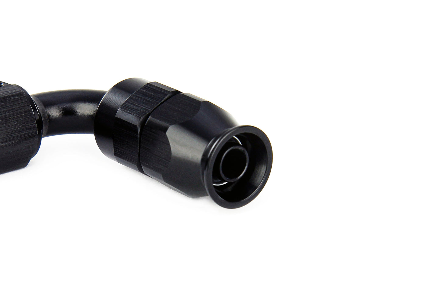 HPS Performance Products Compression Teflon Hose End to AN Female for Stainless Steel Reinforced PTFE Hose, Aluminum, Black
