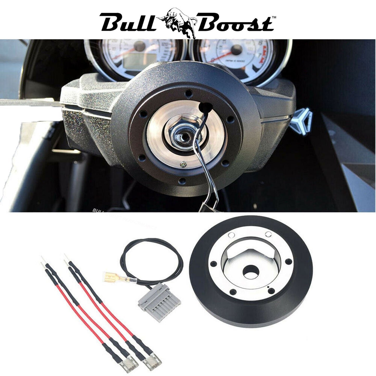 Rising Sun Infiniti G35 G37 Suede 3"Deep Dish Steering Wheel + Quick Release Short Hub Adapter