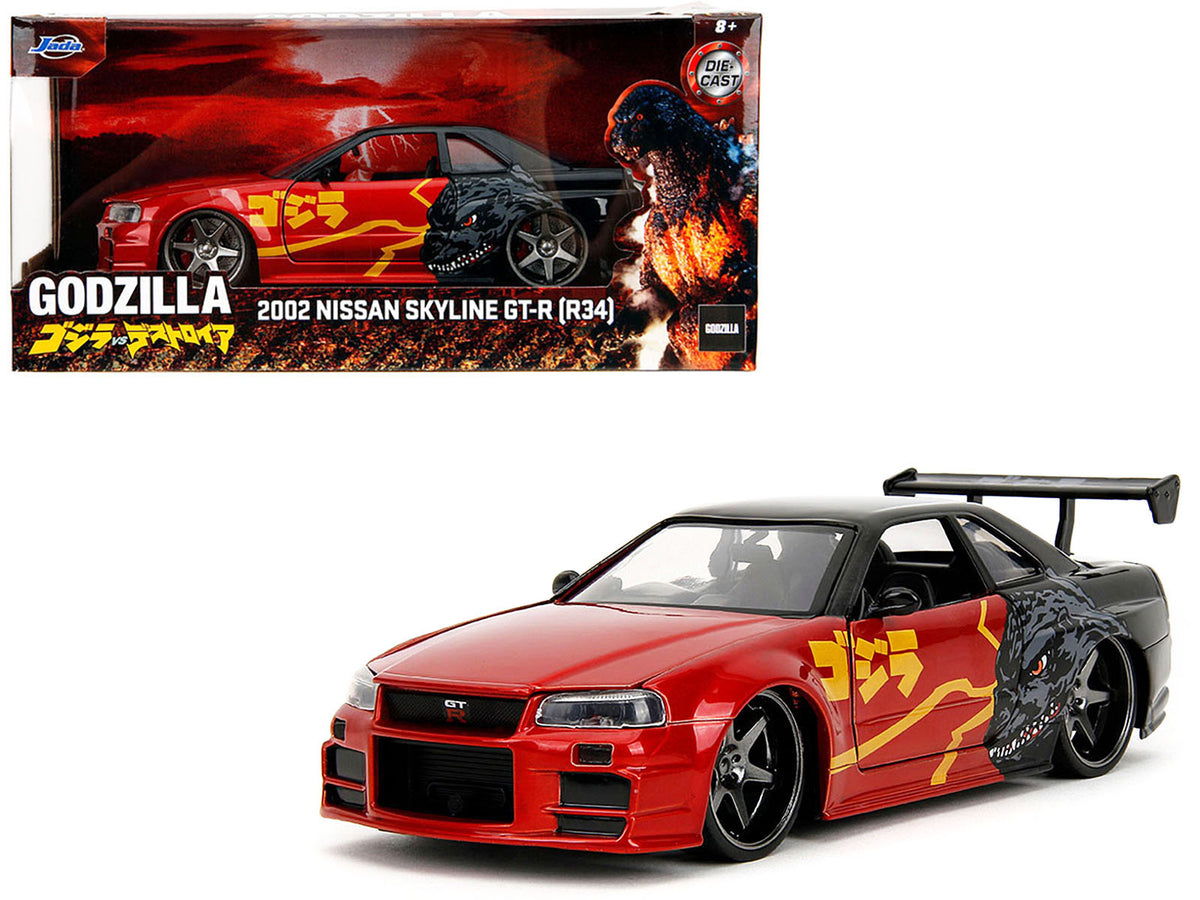 Rapid Vehicles 2002 Nissan Skyline GT-R (R34) RHD (Right Hand Drive) Red Metallic and Black...