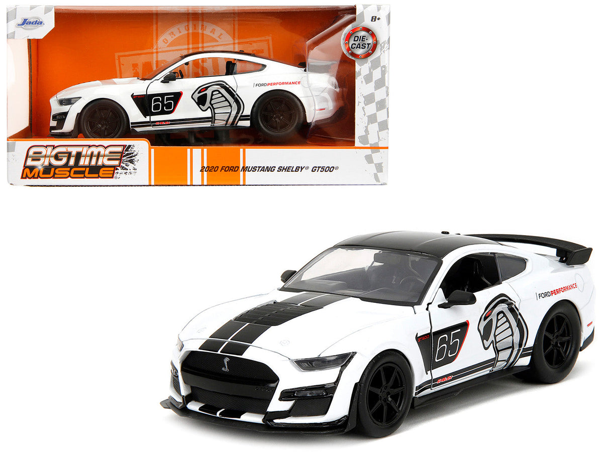 Rapid Vehicles 2020 Ford Mustang Shelby GT500 #65 White with Black Top and Stripes "Ford...