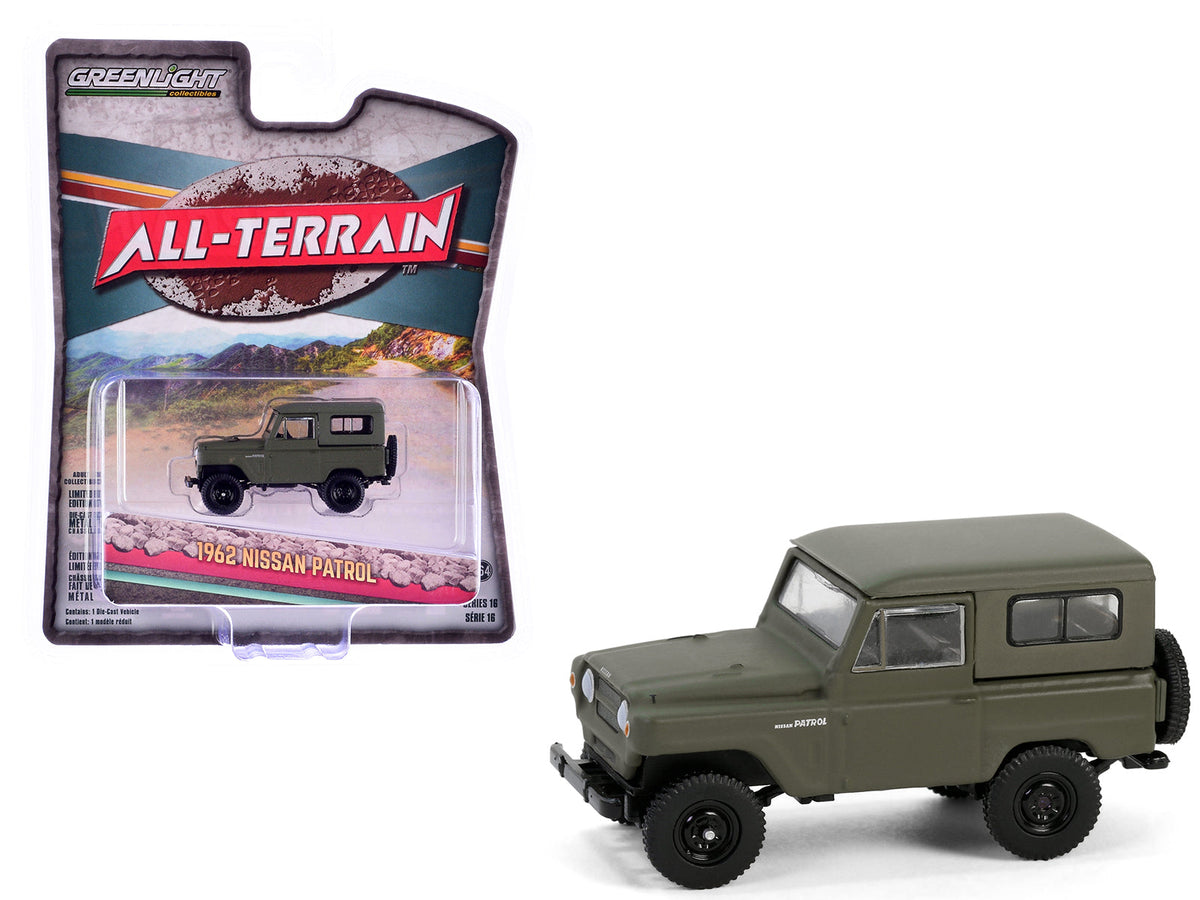 Rapid Vehicles 1962 Nissan Patrol Matt Olive Green "All Terrain" Series 16 1/64 Diecast Model Car...