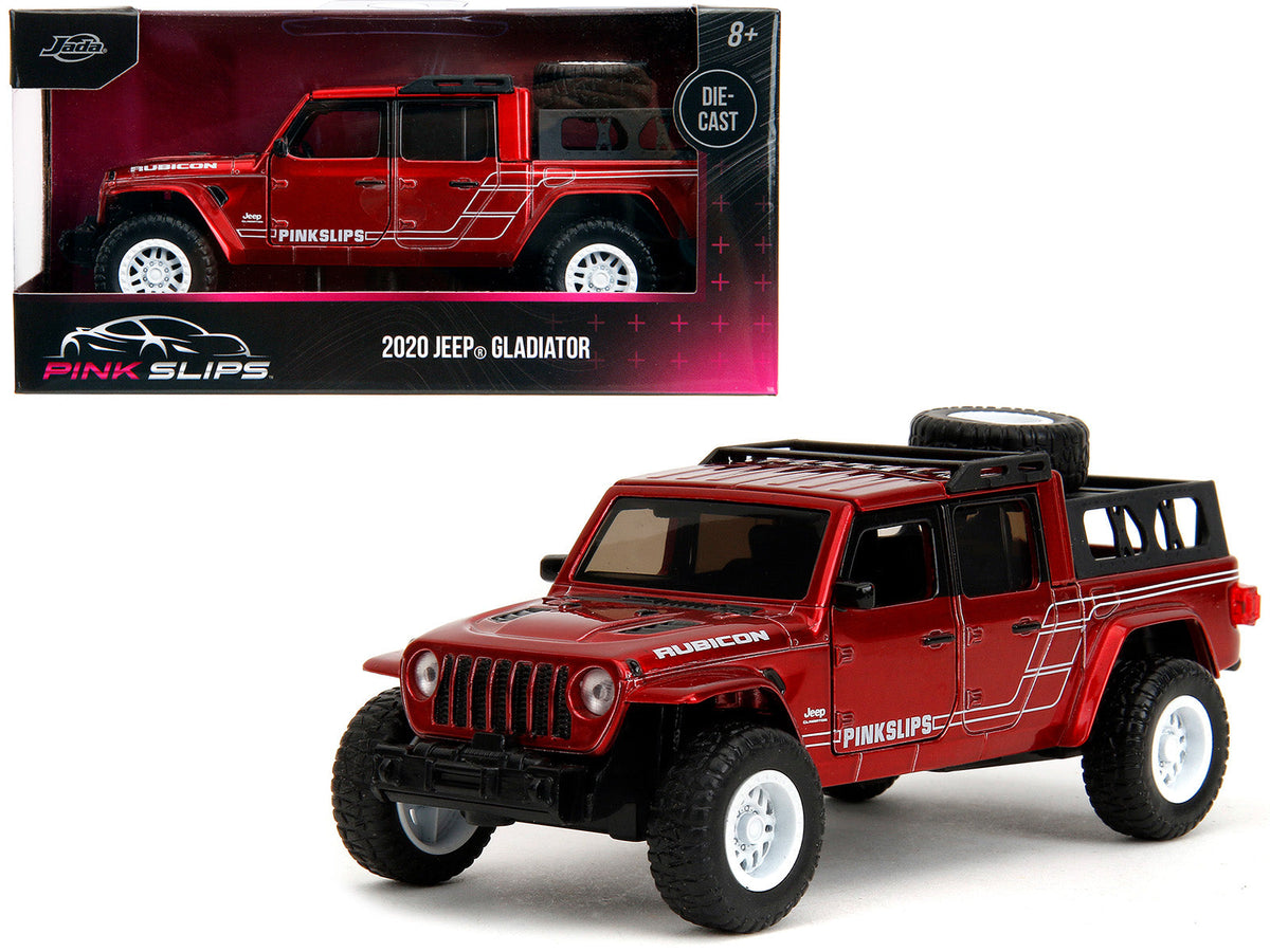 Rapid Vehicles 2020 Jeep Gladiator Pickup Truck Candy Red "Pink Slips" Series 1/32 Diecast Model...