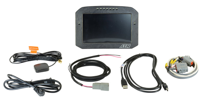 FR SPORT AEM CD-7LG Carbon Logging Flush Digital Dash Display w/ Internal 20Hz GPS & Antenna...