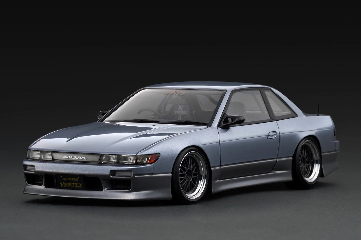 Ignition-Model Nissan Vertex S13 Silvia Blue-Silver and Grey 1:18